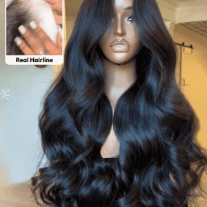 13x4 Pre-Everythin Transparent Lace& HD Lace Front Pull And Go 3D Body Wave Wig Real Ear To Ear With Invisi Drawstring Wig