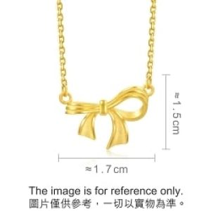 999.9 Gold Bow Tie Necklace