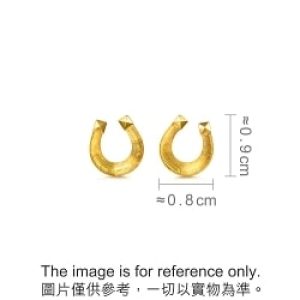 999 Gold Horseshoe-Inspired Earrings