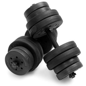 Adjustable Plate 66-Pound Dumbbell Set