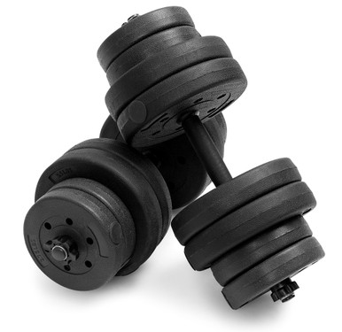 Adjustable Plate 66-Pound Dumbbell Set