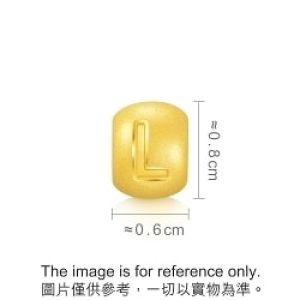 'Alphabets & Numeric' 999 Gold Letter L Charm