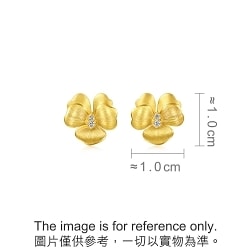 'Blossom' 999 Gold Diamond Earrings