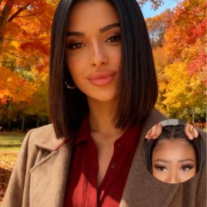 Bye Bye Knots Wig 7x5 Glueless Lace Black Yaki Bob& Longer length Bleached Knots Wig With Drawstring