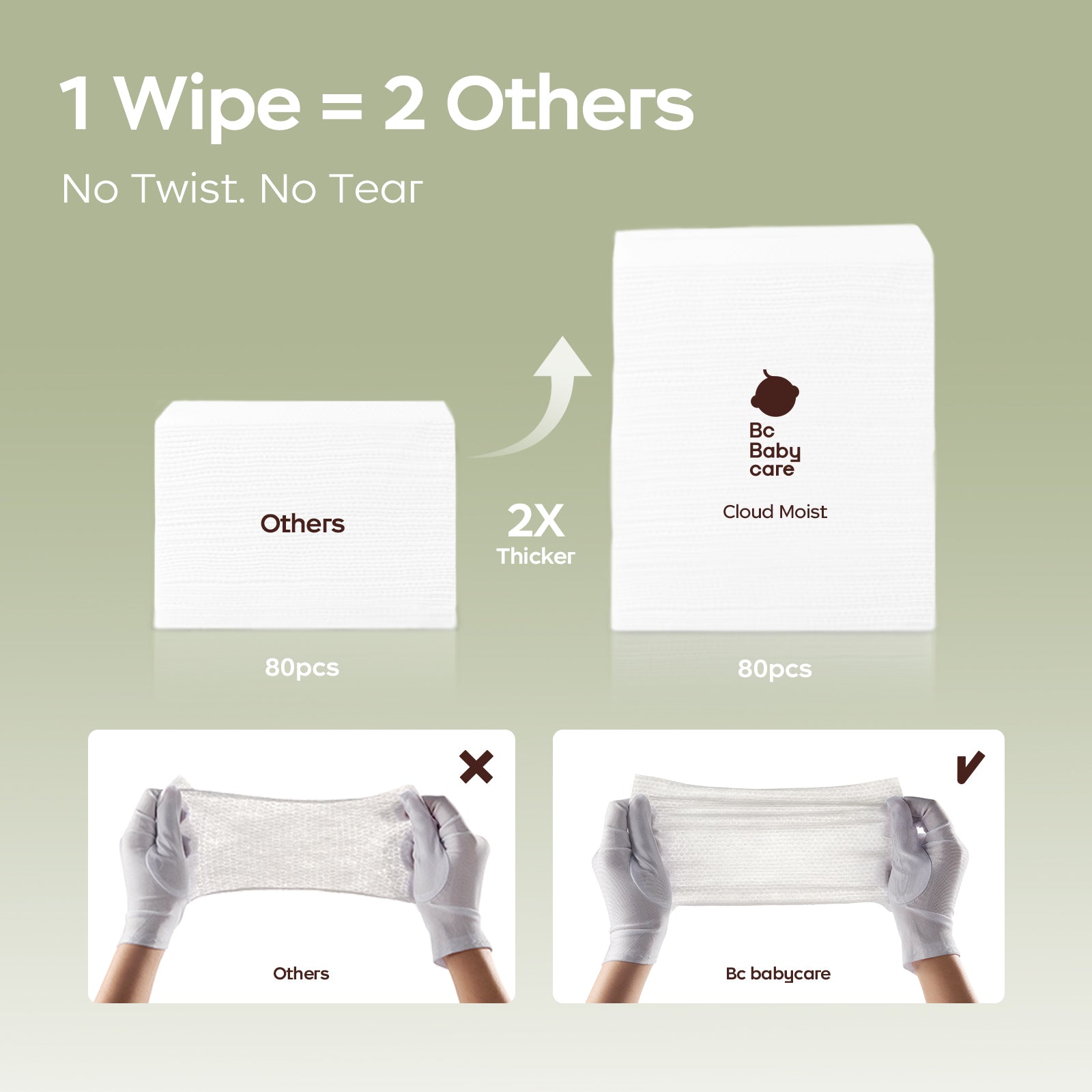 Cloud Moist Baby Wipe