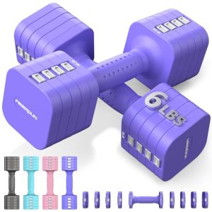 FEIERDUN 5-in-1 Adjustable Dumbbell Set of 2, 12LBS/20LBS Hand Weights for Women, Men, 1s-Adjust Dual-Stable Dumbbell Set for Women Home Gym & Outdoor