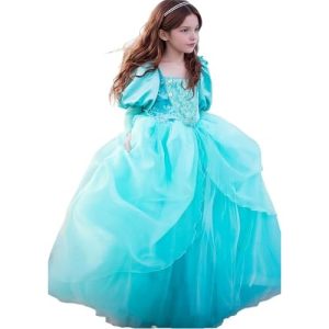 Girls Cinderella Costumes Halloween Princess Dress Up Fancy Birthday Party Ball Gown Mermaid 2 8-9 Years