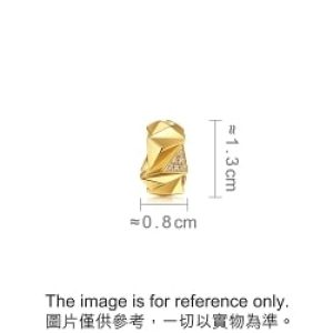 'M' 999 Gold Diamond Single Earring