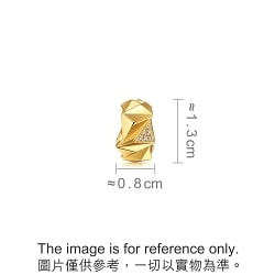 'M' 999 Gold Diamond Single Earring