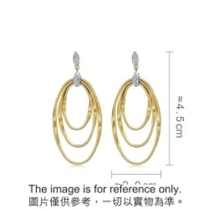 'Marrakech Onde' 18K Yellow & White Gold Diamond Earrings