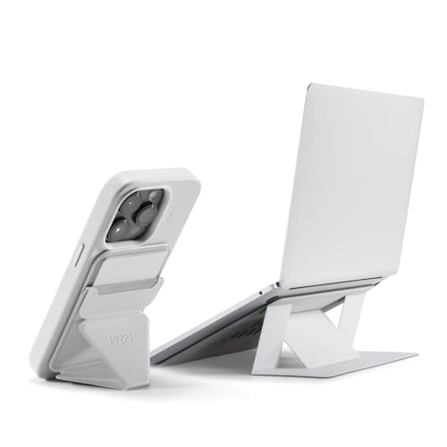 MOFT Invisible Laptop Stand fits 7-11" Tablets & 11-14" Laptops Misty Cove & Magnetic Wallet Stand Misty Cove