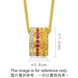 'The Oriental' 999.9 Gold Ruby Necklace