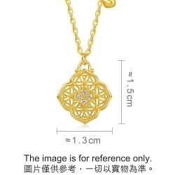'The Oriental' 999 Gold Diamond Four Harmonious Joys Necklace
