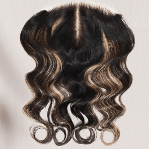 UNice Black With Blonde Highlights Body Wave Replaceable Lace Closure For Magic Lace Wig