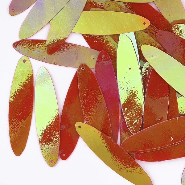 AB Red Oval Sequin Pendants for Jewelry Making