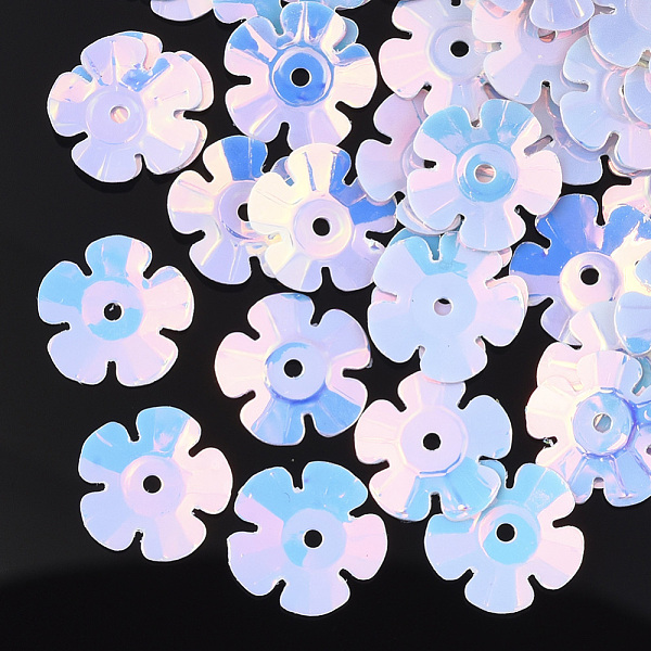 Lavender Flower Sequins PVC Craft Beads