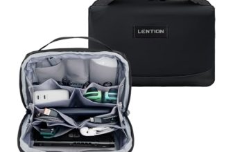 LENTION Premium Large Electronics Organizer Travel Bag