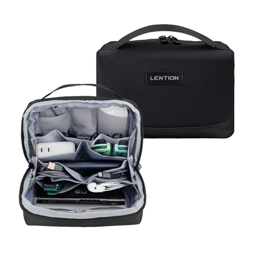 LENTION Premium Large Electronics Organizer Travel Bag