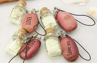 Light Coral Fashion Phone Strap with Shell and Brass