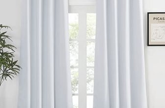 NICETOWN Greyish White Blackout Grommet Thermal Curtain