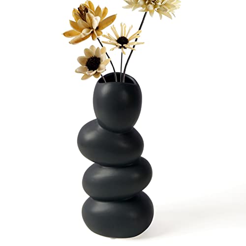 Notakia Handcrafted Ceramic Cobblestone Flower Vase
