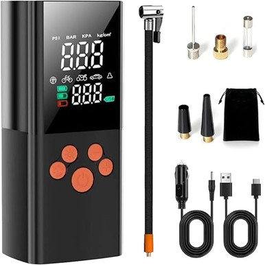 Seamless Outdoors Portable Dual-Power Tire Inflator Kit