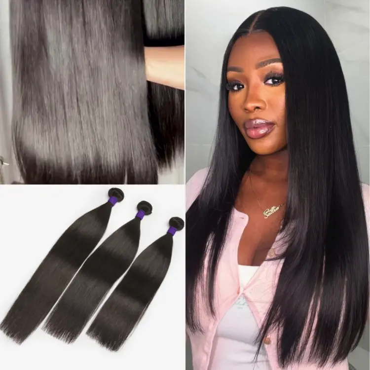 Virgin Brazilian Human Hair Bundles Straight or Body Wave