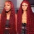 99J Burgundy Curly Wig 360 Frontal Wigs Ashimary Virgin Hair Front Wigs