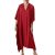 Bsubseach Women Kaftan Dresses Caftan Loungewear Maxi Dress Swimsuit Cover Up Beachwear B-red