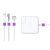 Cable Protectors for Apple MacBook Chargers (6-Pack) – Purple