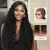 Deep Wave 13×6 Full Transparent Lace Frontal Wig Natural Black Color