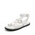 DREAM PAIRS Womens Strappy Sandals Flat Thong Comfortable Footbed PLatform Summer Fashion Vocation Shoes 8 White