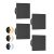 EDISHINE 4 Pack Small LED Outdoor Wall Lights, 3000K-5000K Dimmable Wall Sconce, Square Modern Exterior Lighting Fixtures, IP65 Waterproof Aluminum Ou