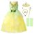 Girls Cinderella Costumes Halloween Princess Dress Up Fancy Birthday Party Ball Gown Tiana 10-11 Years