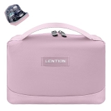 What are the exact dimensions of the LENTION Premium Electronics Organizer Case with Handle?