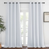 Is the NICETOWN Blackout Living Room Curtain Greyish White – Home Fashion Grommet Thermal Insulated Room Darkening Curtain for Bedroom/Living Room (1 Panel) machine washable?