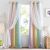 NICETOWN Rainbow Curtains for Girls Bedroom 2 Panels, Star Curtains for Kids Double Layer Blackout Curtains, Ombre Curtains with Sheer for Living Room
