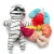Nocciola 9-in-1 Zombie Plush Squeaky Dog Toys, Mummy Toys, Stimulating Puzzle Toy with 8 Organ-Shaped Plush Toys, Halloween gift, Stuffed Toys for Sma