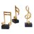 Notakia 3Pcs Music Decorations for Home Gold Music Note Decor for Living Room