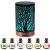 Oil Diffuser & Essential Oils Set – Oil Diffuser 150ml with 6 Essential Oils Set, Aromatherapy Cool Mist Oil Diffusers for Essential Oils, Auto Shut-O