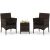 Outdoor Conversation Set with Cushions (3-Piece) – Outdoor Conversation Set -Black