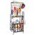 PLKOW Sports Equipment Storage for Garage, Indoor/Outdoor Sports Rack for Garage, Ball Storage Garage Organizer with Basket and Hooks,Toy/Sports Gear