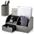VLANDO Schreibtisch Organizer Leder mit Schublade, Organizer schreibtisch Edel, Stiftehalter Organizer, Büro Organizer für Tablet PC, Fernbedienungs